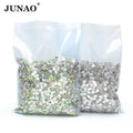 Wholesale Bulk Package of Non-Hotfix AB Glass Flatback Rhinestones Sizes SS3-SS50 Loose Rhinestones for Decorative Projects