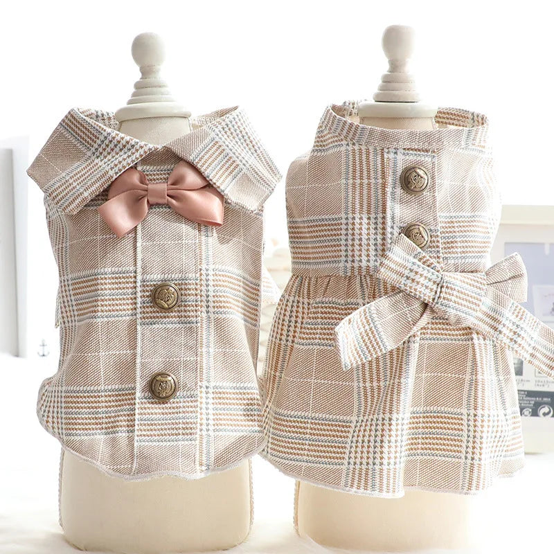 Wholesale Plaid Apparel Gift for Cat Pet Dog Lover