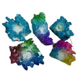 Wholesale Plated Colorful Crystal Spiritual Cluster Natural Angel Aura Quartz Cluster Candle Holder