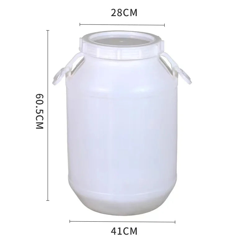 Durable 50L Plastic Drum with Recyclable Feature for Industrial and Food Storage Featuring Plastic Handles