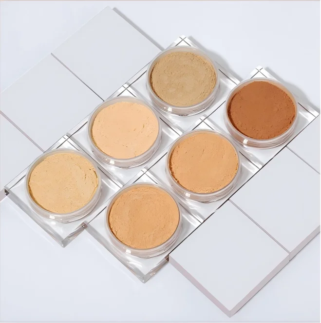 Customizable Mineral Loose Powder Makeup Long-lasting Oil Control Brightening Concealer Coverage with Waterproof Feature