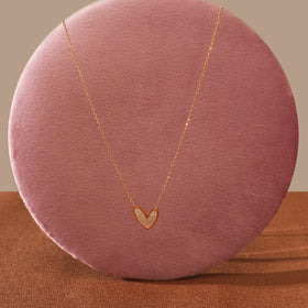 Low MOQ Cute White Shell Heart Pendant Jewelry Gift Women Stainless Steel Necklaces Rose Gold Plated Party Wedding Waterproof