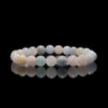 Handmade Adjustable 8mm Natural Morganite Bracelet Healing Gemstone Round Beads Stretch Bracelet for Women