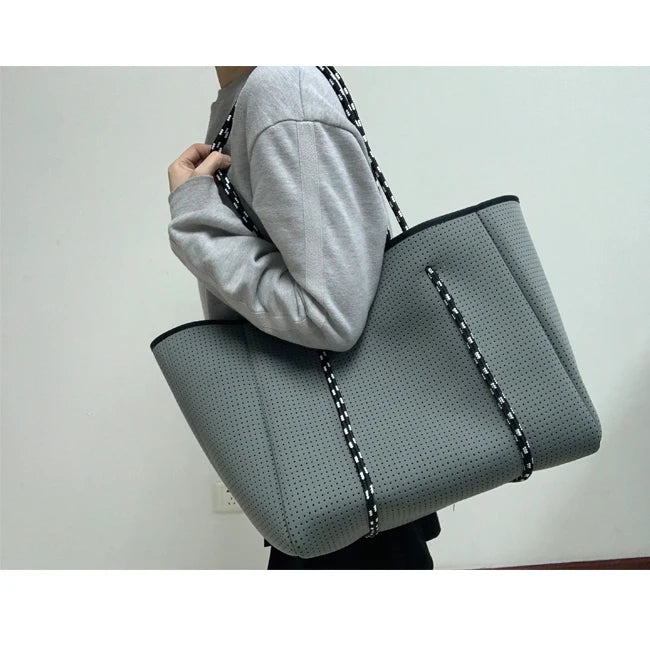 Wholesale Neoprene Tote Large Designer Beach Tote Bag for Women Ladies Girls Men Travel Shopping Shoulder Handbag