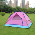Hot Selling Double Layer 3-4 Person Automatic Hydraulic Spring Style Waterproof Family Hiking Camping Tent