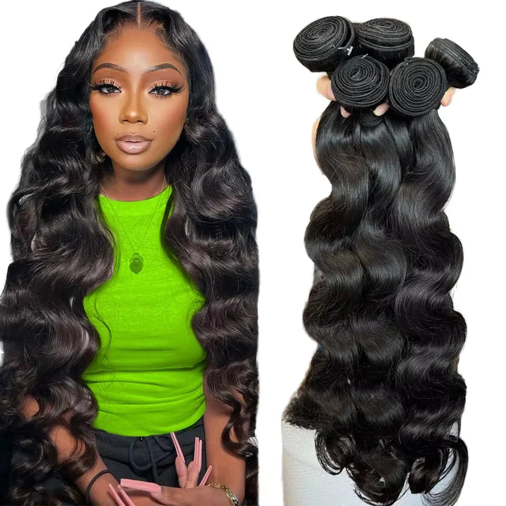 Wholesale Straight Body Wave Deep Wave Human Hair Bundles 12A Grade Brazilian Virgin 100% Human Hair Extension