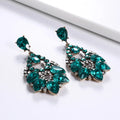 Trendy Jewelry Crystal CZ Teardrop Shaped Earrings Exaggerated Rhinestone Water Drop Earrings for Wedding