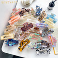 Hot Selling Rectangle Large 10.5cm Acetate Hair Claw Clips Tortoise Shell Strong Hold Hair Jaw Clips Accessories for Thick Hair