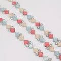 JFRC015 Custom Square Resin Chain Square Rhinestone Chain for Jewelry Making