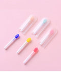 Mini Silicone Lip Gloss Balm Applicator Brush in NEW White Pink Red Blue Green-Individual Bag Packaging