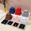 A1 Modern Pink High Grade Cardboard Thin Embossed Jewelry Display Boxes for Earrings Necklace Bracelet Storage