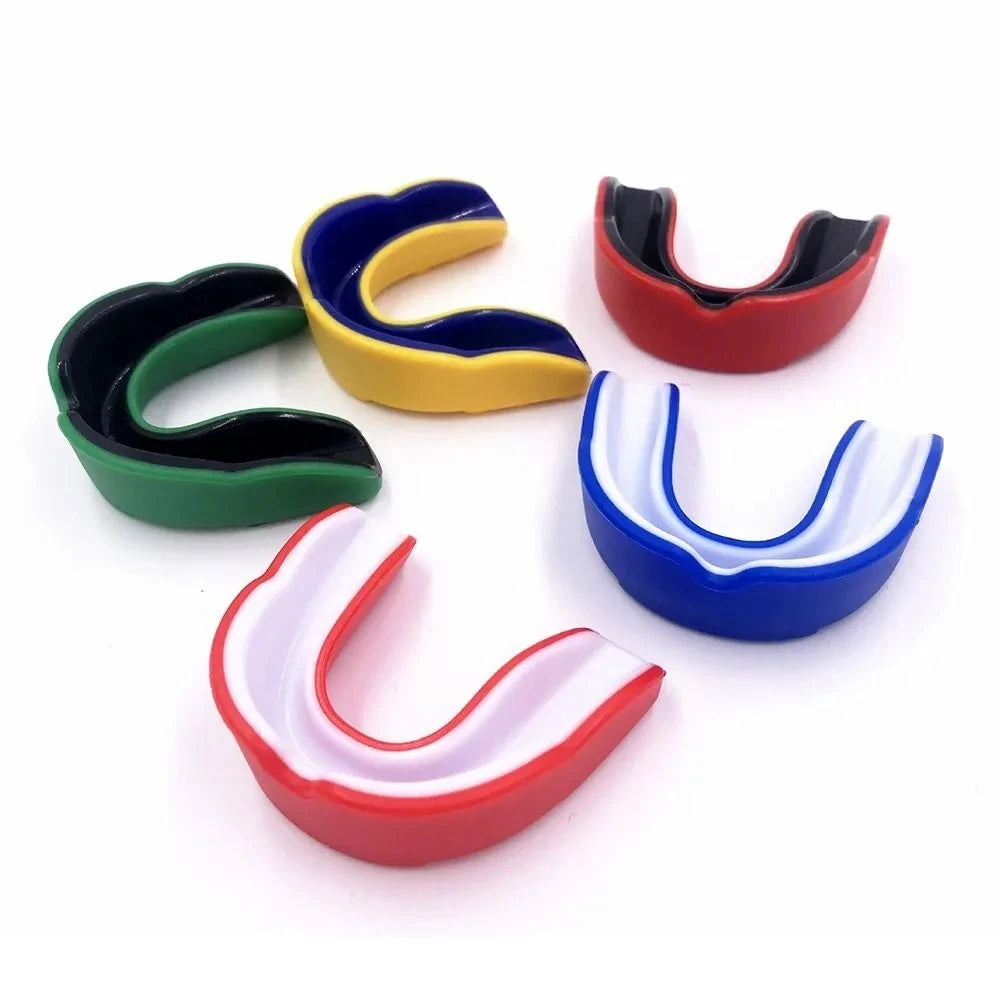 Wholesale Custom Printed EVA Sports Boxing Rugby MMA Mouthguard Double Layer Double Colored Custom Logo ODM OEM Service