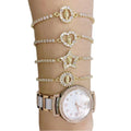 BC1419 Fashion Dainty Gold Plated CZ Paved Blessed Mother Virgin Mary Virgen De Guadalupe Tennis Chain Women  Bracelet