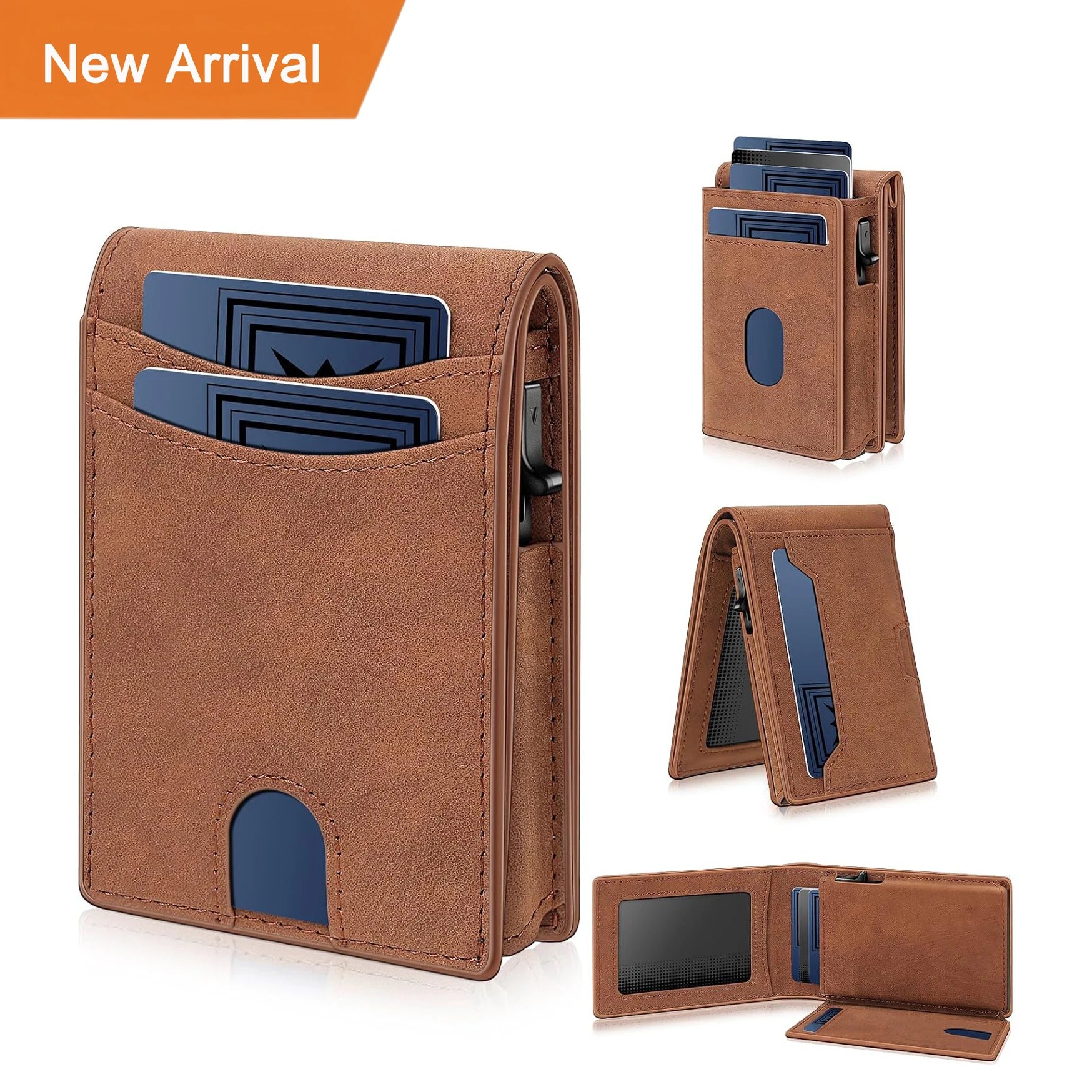 Unisex Pop-Up Magnetic Card Holder and RFID Blocking Wallet for Work or Everyday Use
