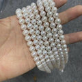 HQ GEMS AAA Quality String Natural Freshwater Pearls 8-9mm White Loose Beads Pearl Necklace