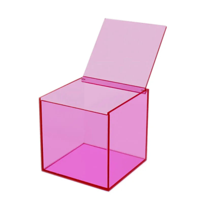 Color Acrylic Storage Small Box Cosmetic Sundries Storage Clear Small Box With Lid