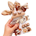 Fashion New Coffee Milk Tea Children Hairpin Girl Cartoon Bear Hair Accessories Hair Clip Sets