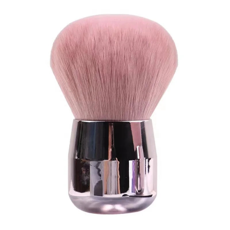 Large Pink Premium Kabuki Foundation Makeup Brushes Flat Arched Synthetic Hair Powder Brush