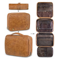 Mens Cosmetic Bag Makeup Pouch Shaving Dopp Kit Hanging Travel Toiletry Bag Pu Leather Toiletry Bag for Men