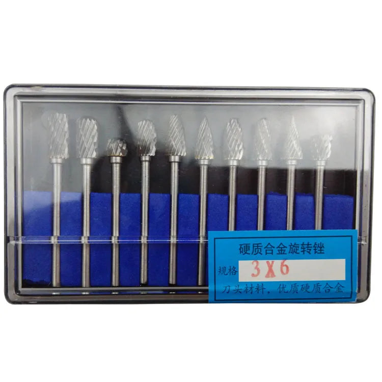 Carbide Tungsten Steel Grinding Head Rotary File Tungsten Steel Milling Cutter Head Wood Carving Grinding Head MegaBDM