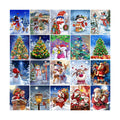 LS Full Round square 5D Diy Diamond Painting Christmas Art Snowman AB Rhinestone Canvas Print Diamond Embroidery
