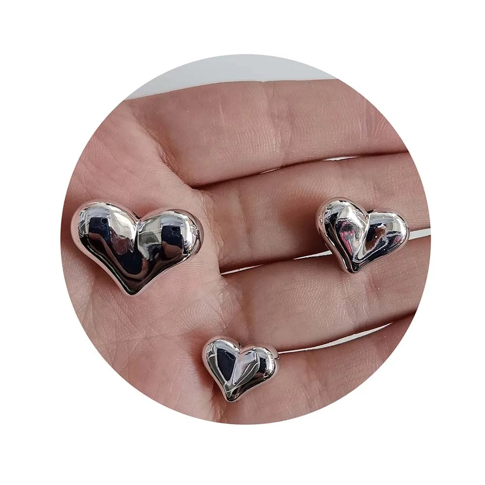 Gold CCB Beads Acrylic Heart Beads for PensPhone StrapJewelry Making