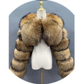 Women Real Fur Shawl Winter Warm Long Sleeve Short Coat Jacket Furry Thick Coat