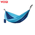WOQI Portable Outdoor Hammock for Single & Double Camping with 2 Tree Straps and Attached Carry for Outdoors