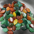Agate Chalcedony Nine-tailed Fox Pendant Fashion Jewelry Gift Multi-colored Jade Lucky Amulet Women's Necklace Pendant