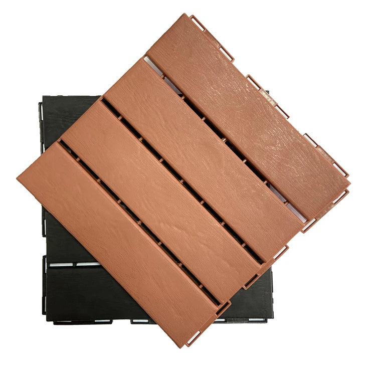 Garden Tiles  Patio Outdoor Deck Tiles DIY Flooring Water Resistant Tile Flooring in Gray