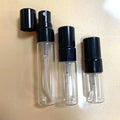 In Stock 2ml 3ml 5ml clear Glass Spray Perfume Bottle With With Black Atomizer Fine Mist Spray Pump