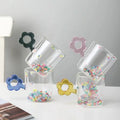Luxury Double-layer Glass Inside Flower Cup Lovely Milk Water Drinking Cups for Home