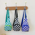 Wholesale Cute Checked Printed Children's Messenger Chest Bag for Boy Girls Colorful Nylon Crossbody Waist Bag Kids Fanny Pack