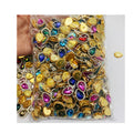 500pcs Per Bag Wholesale Tear Drop Design Gold Base Rhinestones Sew on Rhinestones With Mixed Colors