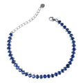 Luxurious Rhodium Plated 925 Sterling Silver Natural Sapphire Bracelet for Women Fine Bracelets & Bangles
