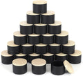 8OZ Black Round Reusable Container Candle Metal Tin With Wooden Pattern Printing Lids