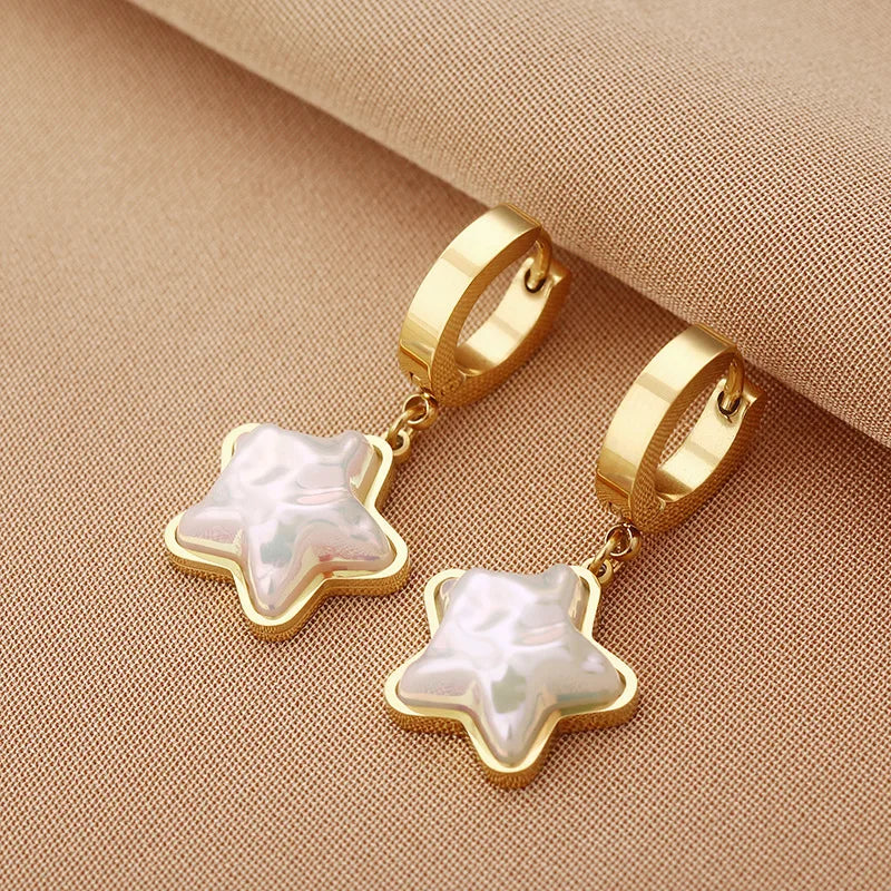 Wholesale 34 Styles Stud Hoop Earrings Heart Rhinestone Pearl Earrings Stainless Steel Earrings for Women