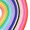 Mixed Pure Color Polymer Clay Beads Loose for DIY Jewelry Making Craft