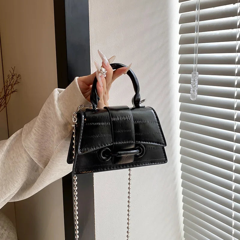Fashionable Simple Portable Medium Square Women's Glaky New Style Light Luxury Crossbody Bag Casual Bag