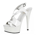 15 cm Silver Banquet Women's High Heels Pole Dance Club Fashion Sexy 6-inch Platform Sandals Women's Large High Heels