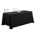 Washable Polyester Black Rectangular Table Cloth for Wedding