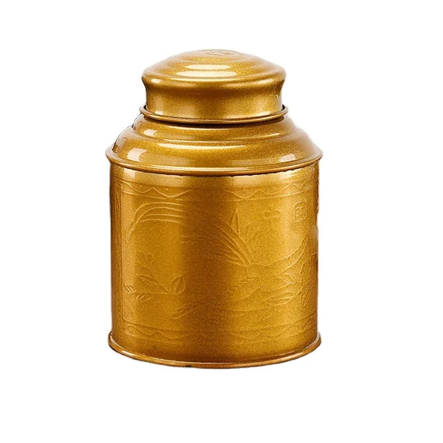 Stainless Steel Sealed Tea Storage Moistureproof Pot Tube Cans Large Capacity Tea Pot Metal Tea Box