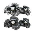 Glitter Rhinestones Hair Barrette Clips Acetate Camellia Hair Clips Fashion High Class Hair Clip