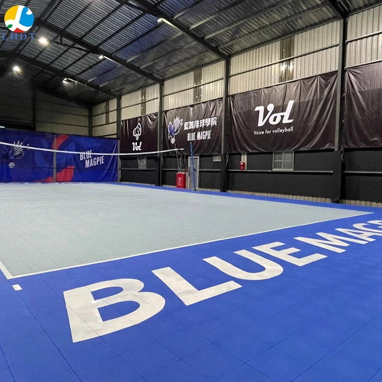 Linghan Interlocking pp Materials Futsal Court Flooring Energy Portable Antislip pp Outdoor Sports Flooring for Sale