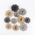 Deepeel D3-2 21/25mm Alloy Flower Snap Buttons Female Coat Decorative Invisible Buckles DIY Costume Scrapbooking Accessory