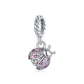 SCX125   Factory Wholesale 925 Sterling SIlver Ladybug Pendant  Charms for Jewelry Making Accessory