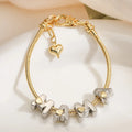 2025 Fashion Mother's Day Gift MAMA Heart Charm Bracelet Gold Plated Heart Bracelets Chain Bangles Jewelry for Women