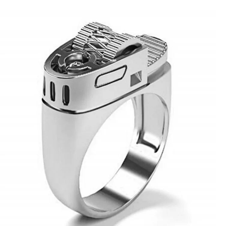 Exquisite Party Jewelry Accessories Boyfriend Gifts Personality Street Punk Ring Hip Hop Fashion Lighter Ring for Women