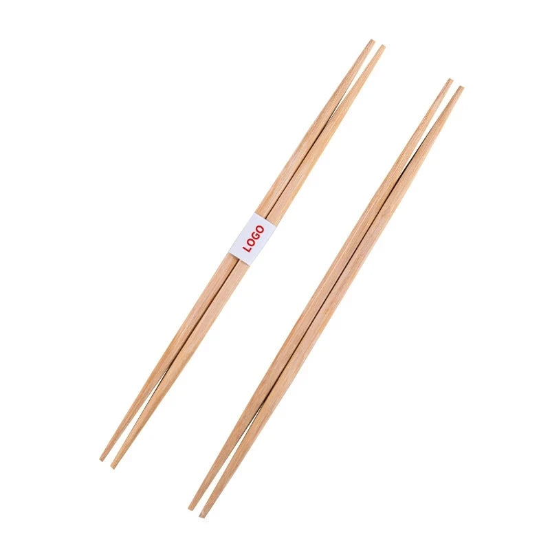 Disposable Bamboo Chopsticks Japanese Two Point Double Ended Bamboo Chopsticks with Paper Sleeve for Fast Food Restaurants