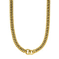 Simple Punk Style Kaili Chain Necklace with Gold Plating Stainless Steel Chunky Statement PIKA Toggle Clasp Fashionable Jewelry